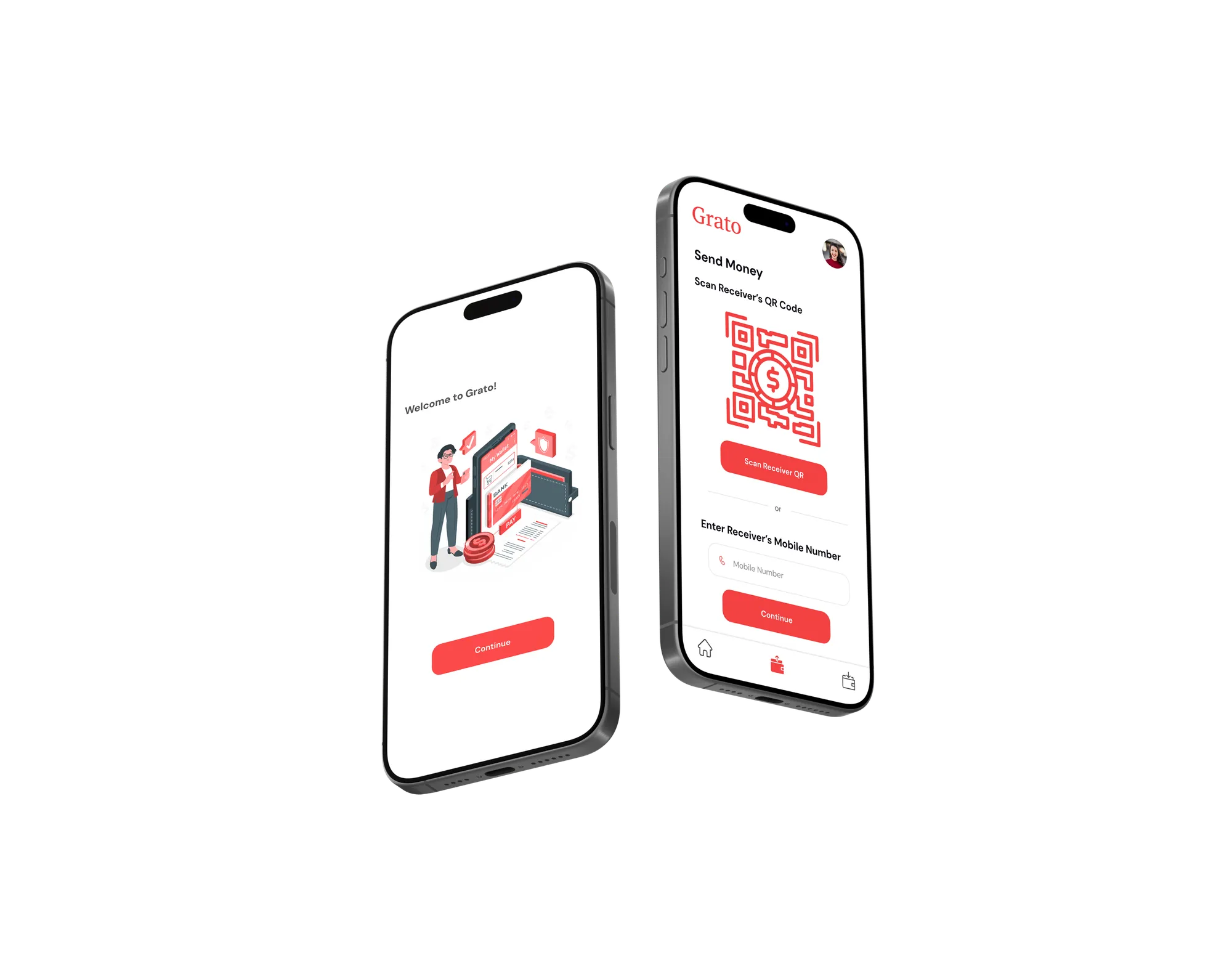 Grato app welcome screen